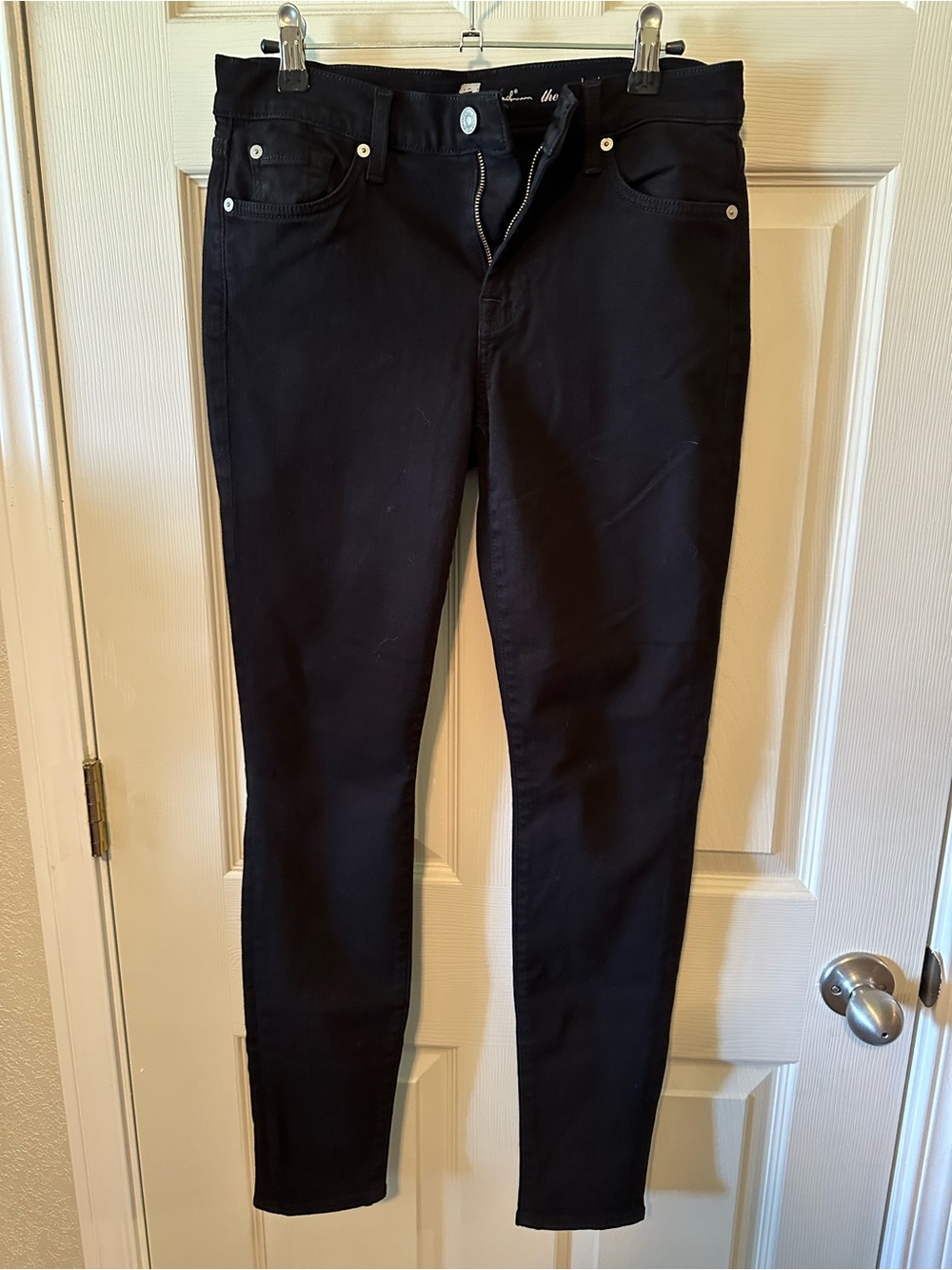 7 For All Mankind Black 'The Skinny' Jeans - Slim Fit
